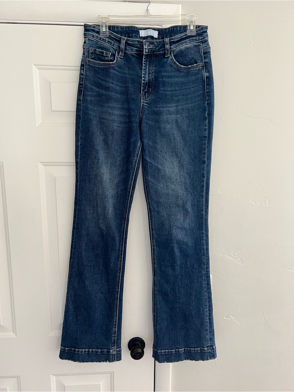 Women's Flare Jeans in Dark Blue Denim
